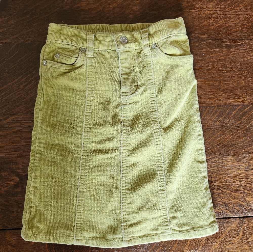 Girls Corduroy Skirt Green size 5